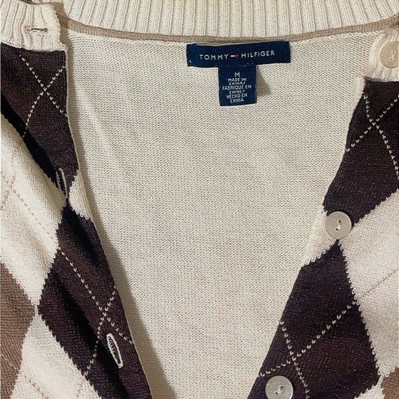TOMMY HILFIGER WOMENS SIZE M LOOSE FIT CARDIGAN SWEATER BEIGE - Picture 3 of 3